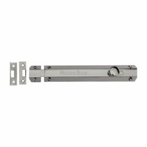 Surface Door Bolts Polished Nickel 200mm