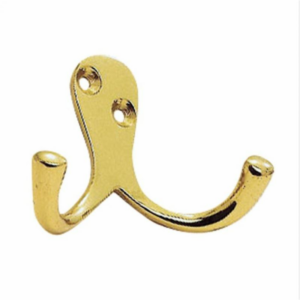 Victorian Double Robe Hook PB