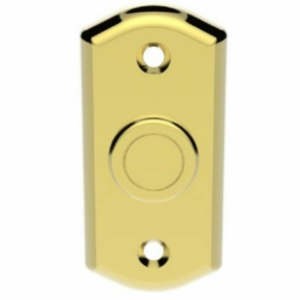Victorian Shaped Bell Push Polished Brass