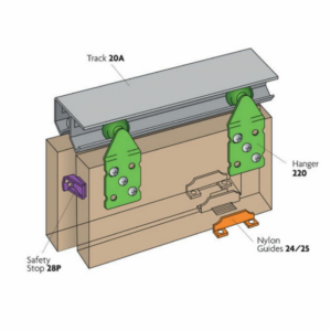 Henderson 1500mm Double Top Sliding Door Gear