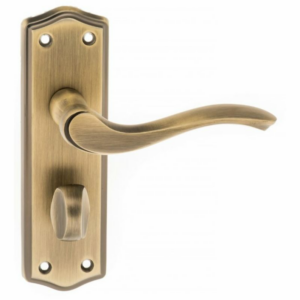 Old English Warwick Lever Bathroom Furniture Matt Antique Brass 168x50mm