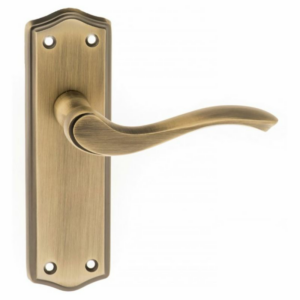 Old English Warwick Lever Latch Furniture Matt Antique Brass 168x50mm
