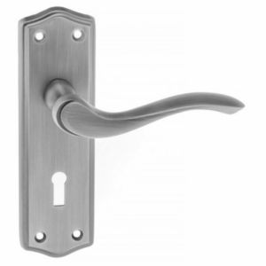 Old English Warwick Lever Lock Furniture Matt Gun Metal 168x50mm