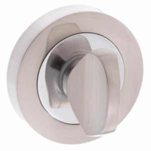 Senza Pari Bathroom Turn & Release Satin Nickel / Polished Chrome