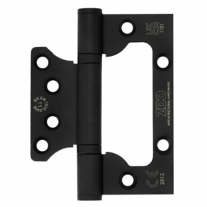 ZHSSFH-243S-MB 100 x 79 x 3mm Grade 11 Flush / Interleaf Hinge (Pairs) Matt Black