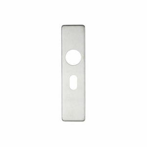 Zoo Oval Profile Cover Plate For Return To Door Lever On Inner Plate Satin Stainless Steel