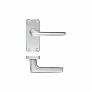 Zoo Lever On Latch Backplate Satin Aluminium