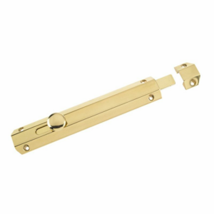 200mm Surface Bolt Polished Brass