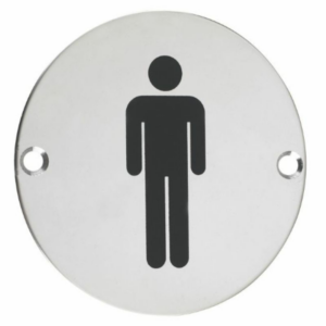 ZSS01PS 76mm Male Symbol Polished Stainless