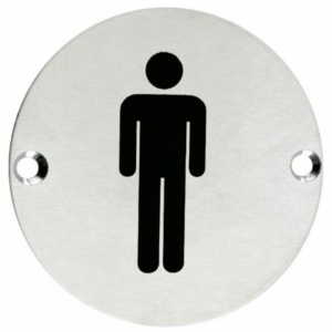 ZSS01SS 76mm Male Symbol Stainless Steel