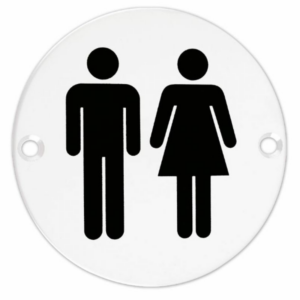ZSS03PCW 76mm Unisex Symbol Powder Coat White