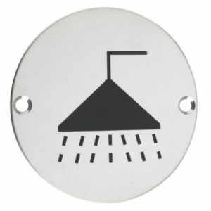 ZSS04PS 76mm Shower Symbol Polished Stainless