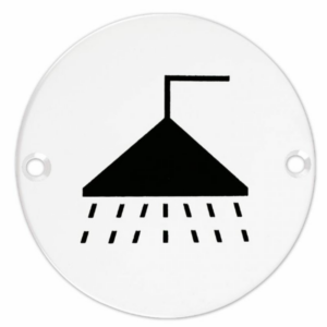 ZSS04PCW 76mm Shower Symbol Powder Coat White