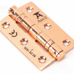 Anvil 76x50x2mm Ball Bearing Butt Hinge Polished Bronze 46525