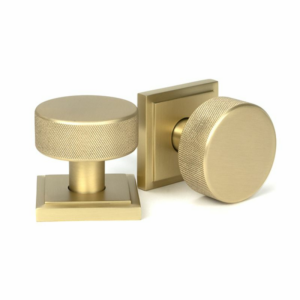 Anvil Brompton Mortice/Rim Knob Set Satin Brass (Sqaure) 50911
