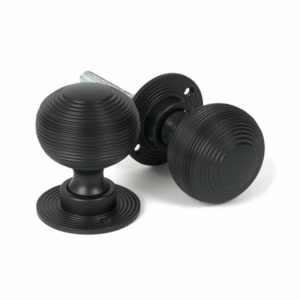Anvil Heavy Beehive Mortice/Rim Knob Set Matt Black 46404