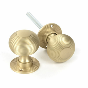 Anvil Heavy Beehive Mortice/Rim Knob Set Satin Brass 50902