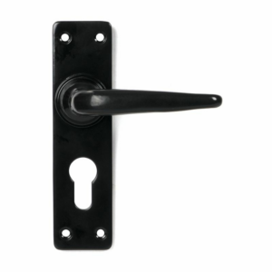 Anvil Smooth Lever Euro Handle Set Black 46577
