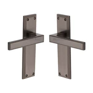 ATL5700 Atlantis Door Handle on Lock Plate Matt Bronze