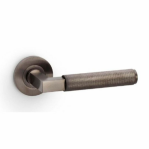 Alexander & Wilks AW200DBZPVD Hurricane Knurled Lever On Rose Dark Bronze PVD