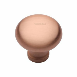 C113SR Victorian Round Cabinet Knob 38mm Satin Rose Gold