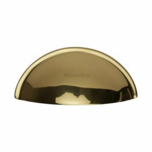 C2760 Half Moon Drawer Cup Pull 97x43mm Polished Brass