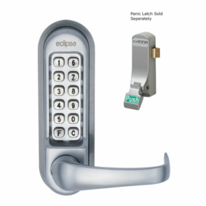 Eclipse ED50PK Heavy Duty Lever Operated Mechanical Digital Lock for use with Panic Hardware - Satin Chrome