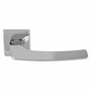 Katana Lever Handle on Square Rose Polished Chrome