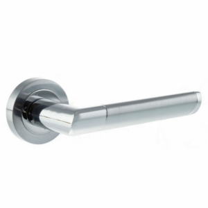 Mediterranean Santorini Lever On Rose Satin Chrome/Polished Chrome