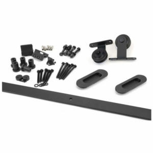 Anvil 100kg Top Mount Sliding Door Kit (2mtr Track) Black 93230
