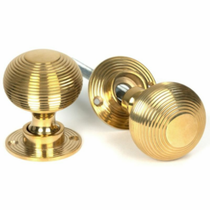 Anvil Heavy Beehive Mortice/Rim Knob Furniture Polished Brass 50840