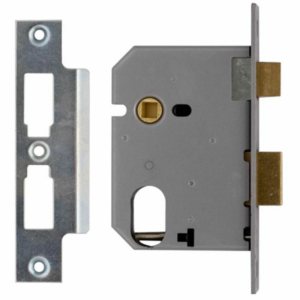 Union Oval Cylinder Mortice Dead Lock Cases L2241 63mm Polished Brass
