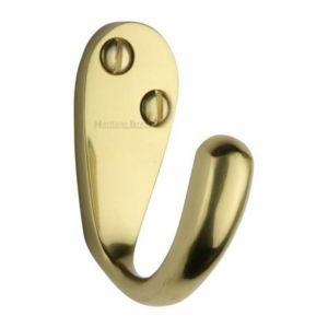 V1040 Single Robe Hook Polished Brass