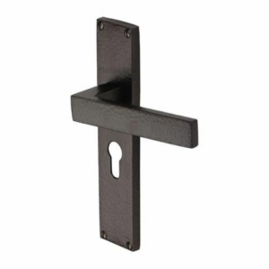 VTH3348 Delta Hammered Handle on Euro Lock Matt Bronze