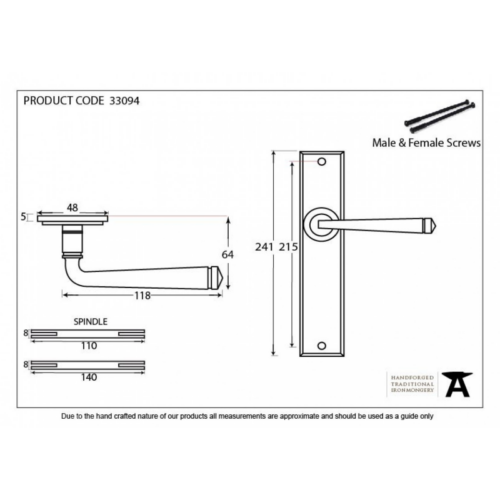 anvil-avon-lever-latch-furniture-black-330941