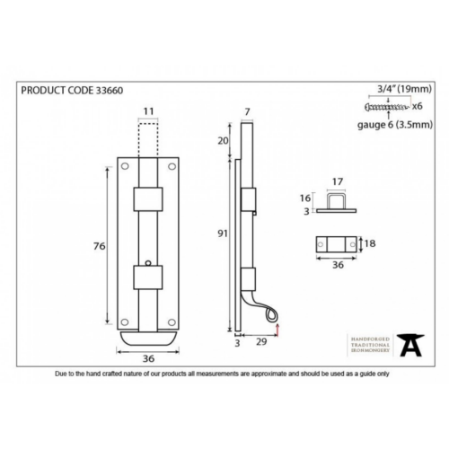 anvil-100mm-straight-fishtail-door-bolt-black-330131