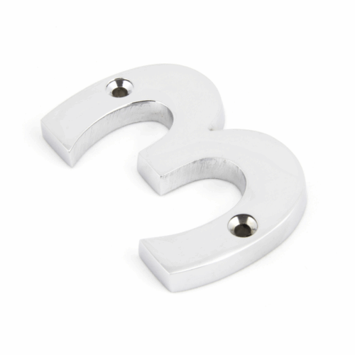 anvil-numeral-3-polished-chrome-83723