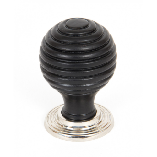 anvil-beehive-cabinet-knob-ebony-and-polished-nickel-83869