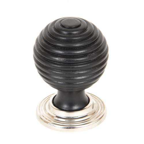 anvil-38mm-beehive-cabinet-knob-ebony-and-polished-nickel-83870