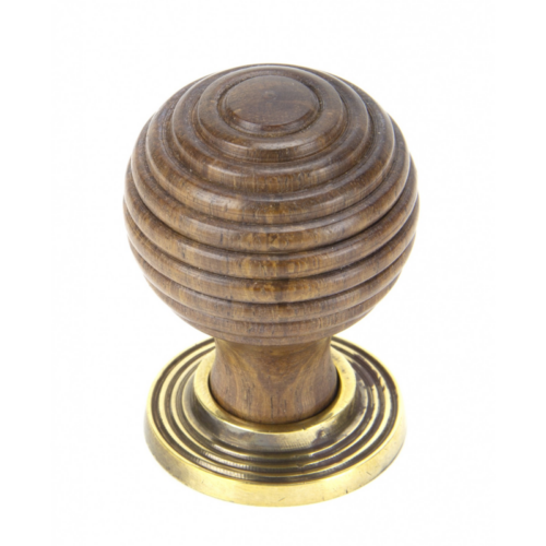 anvil-35mm-beehive-cabinet-knob-rosewood-and-aged-brass-83875