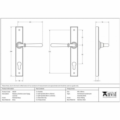 anvil-newbury-slimline-espag-lever-lock-furniture-polished-chrome-914201