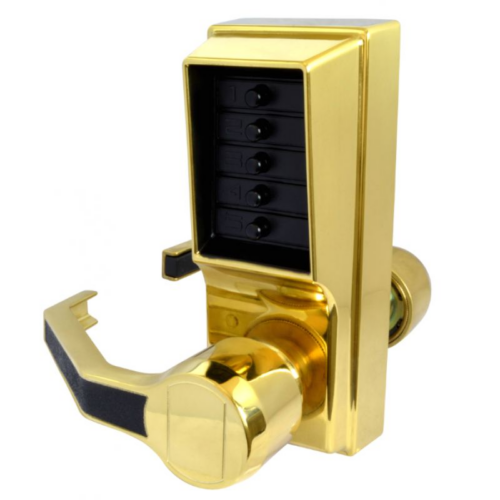 kaba-lr1031-polished-brasslever-style-1000-digital-lock-simplex-unican