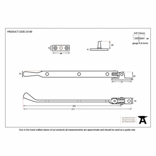 anvil-peardrop-casement-stay-300mm-beeswax-33149-marches1