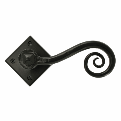 anvil-monkeytail-unsprung-lever-on-rose-handle-set-black-33235