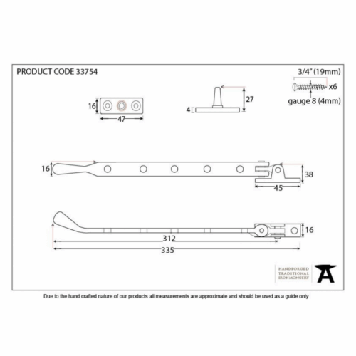 anvil-305mm-casement-stay-polished-chrome-337541