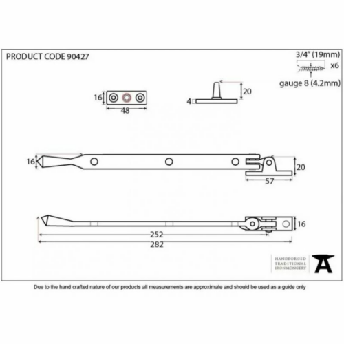 anvil-200mm-avon-casement-stay-aged-brass-904231