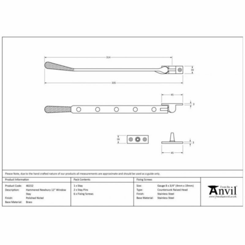 anvil-305mm-hammered-newbury-casement-stay-polished-chrome-461491