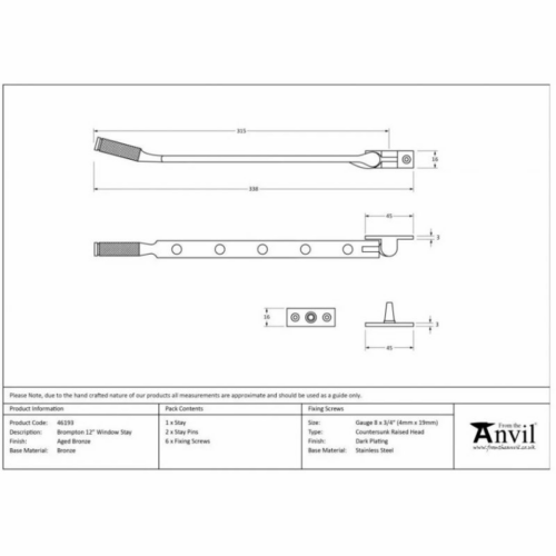 anvil-305mm-brompton-casement-stay-pewter-461901