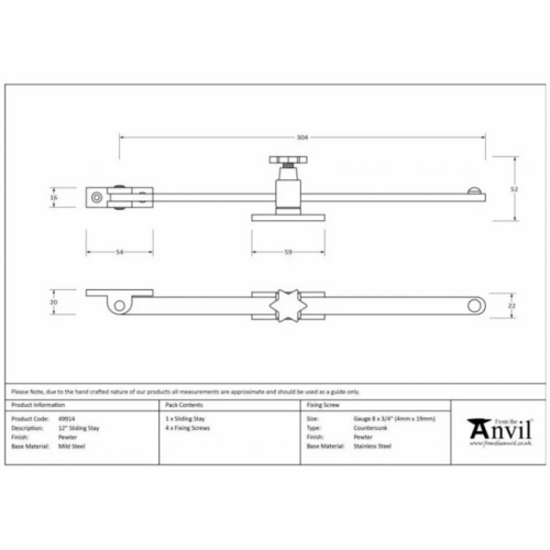 anvil-305mm-avon-casement-stay-aged-bronze-904341