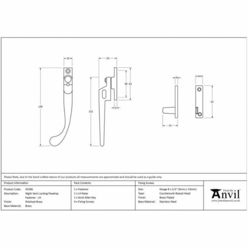 anvil-peardrop-locking-night-vent-fastener-left-hand-polished-chrome-453941